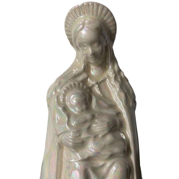 Catholic Home Decor Ceramic Mother Mary  Jesus Religious Figurine - Picture 3 of 5